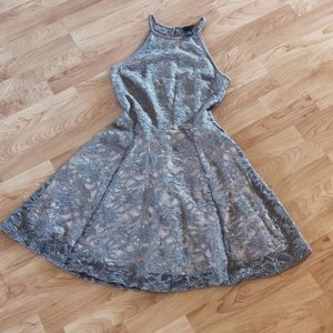 Glitter Lace Skater Dress